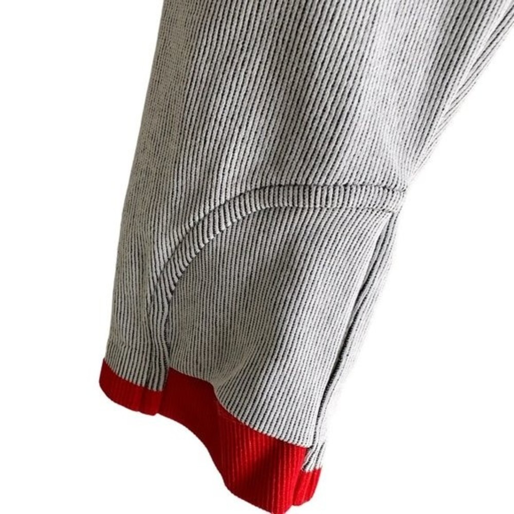 Athleta Light Gray Long Sleeve Tee with Red Trim - Picture 7 of 8